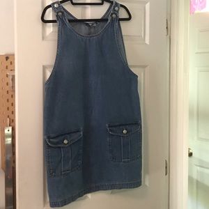 VIntage Medium Blue Denim Jumper Dress